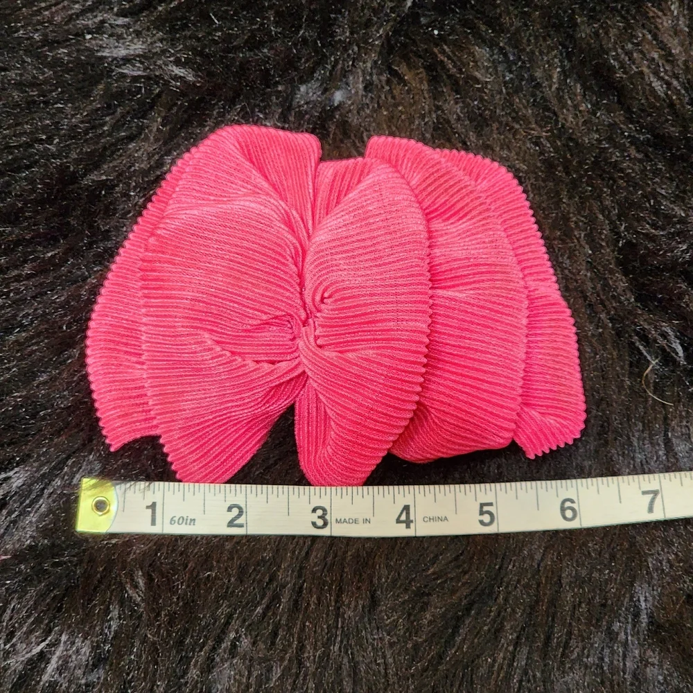 Vintage 90s Silky Pink Hair Bow